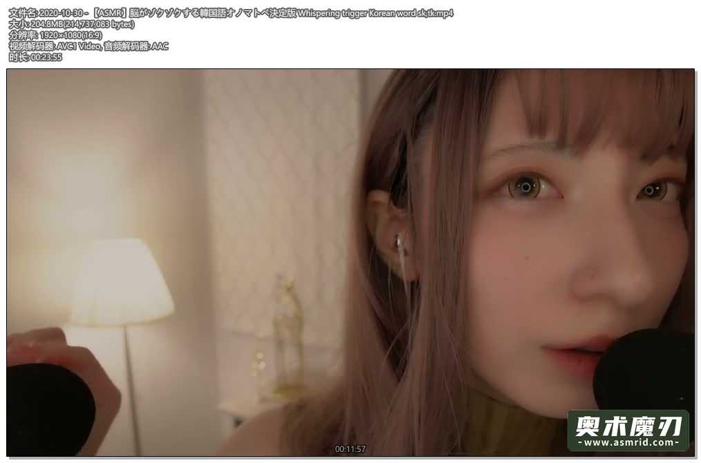  脑子里涌动着的韩语拟声词，耳语触发 | うーちゃんASMR265,作者:奥术魔刃精选,帖子ID:596