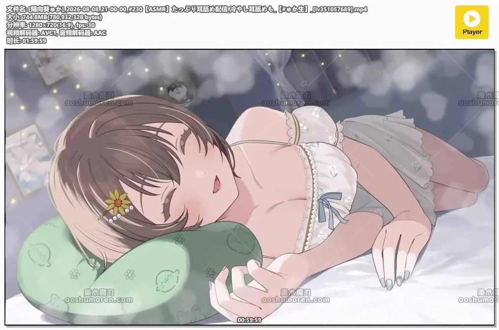 陽向葵ゅか：#230 充分舔耳配信 清凉舔耳（2026.08.08）